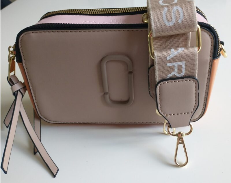 Crossbody Handtas Snapshot Zand Multicolor met riem